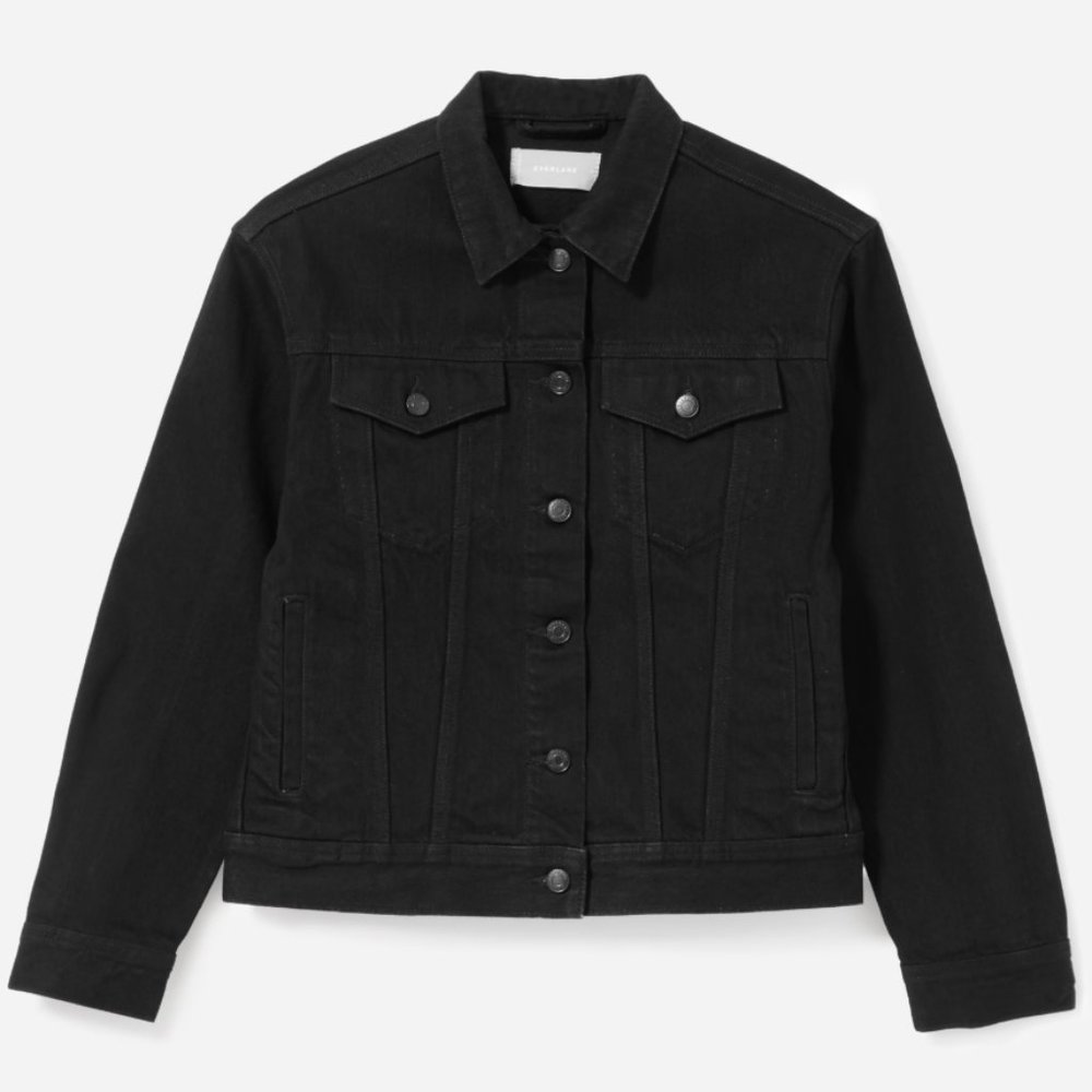 Everlane The Denim Jacket in Black Size XL